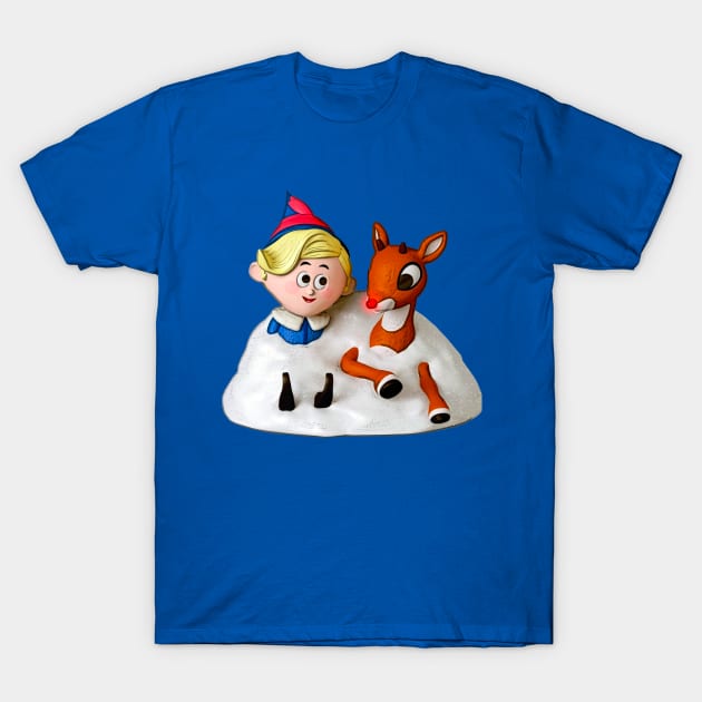 Hermey and Rudolph in the Snow T-Shirt by Pop Fan Shop
